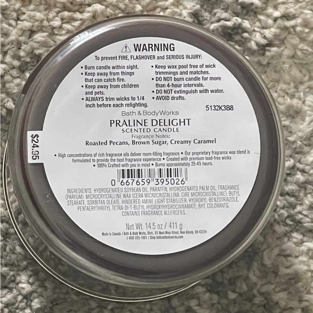 Bath & Body Works Praline Delight Scented Candle Set - Picture 5 of 7